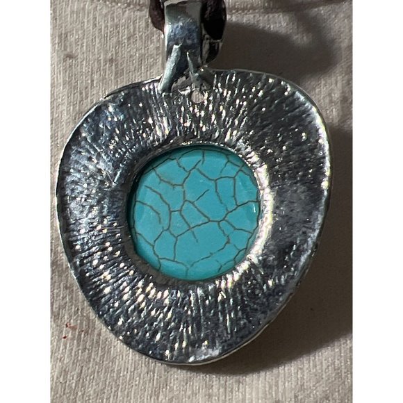 Vintage Erica Lyons Blue Howlite Pendant -- 18" - Picture 5 of 7